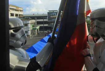 Stormtroopers retreat Philippine Flag in Mandaue City on ‘Star Wars day’