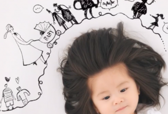 This baby’s glorious head of hair earned her a Pantene ad