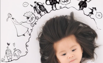 This baby’s glorious head of hair earned her a Pantene ad