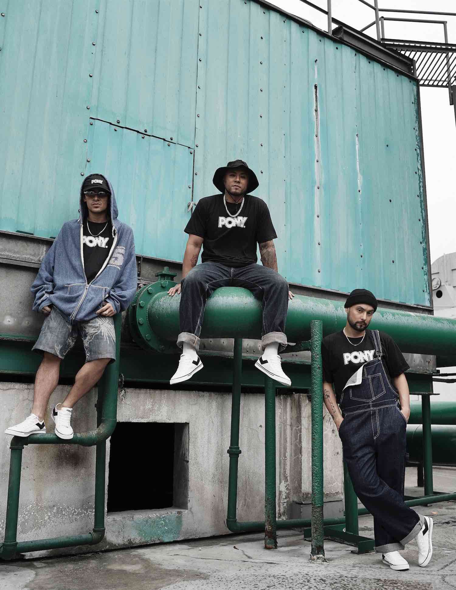 MNL$, DZ SVG and Nuevo wear Shooter Low in White/Black