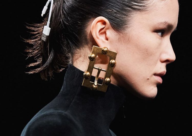 Balenciaga’s version of dystopia involves floods and iPhone cord hair ties