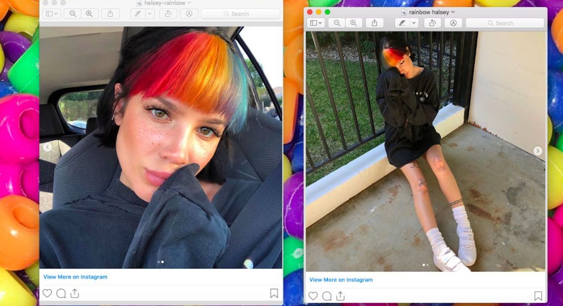Cutting your bangs is dead, long live rainbow bangs