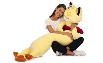 This 5-foot long Meowth plushie is the only Valentine I need, TBH