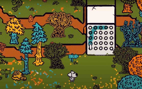 This adventure game lets you paint everything like a coloring book