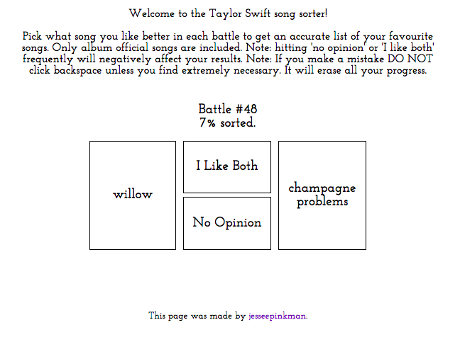 What are your top Taylor Swift songs? This quiz will let you know