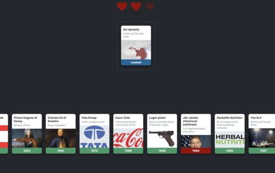 This browser game lets you sort world history in order (if you dare)