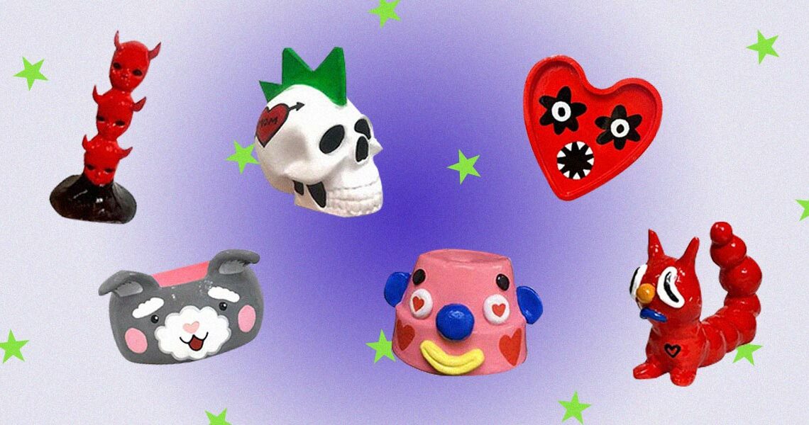 The world of Fickle Friends, an eerie and playful clay trinket store