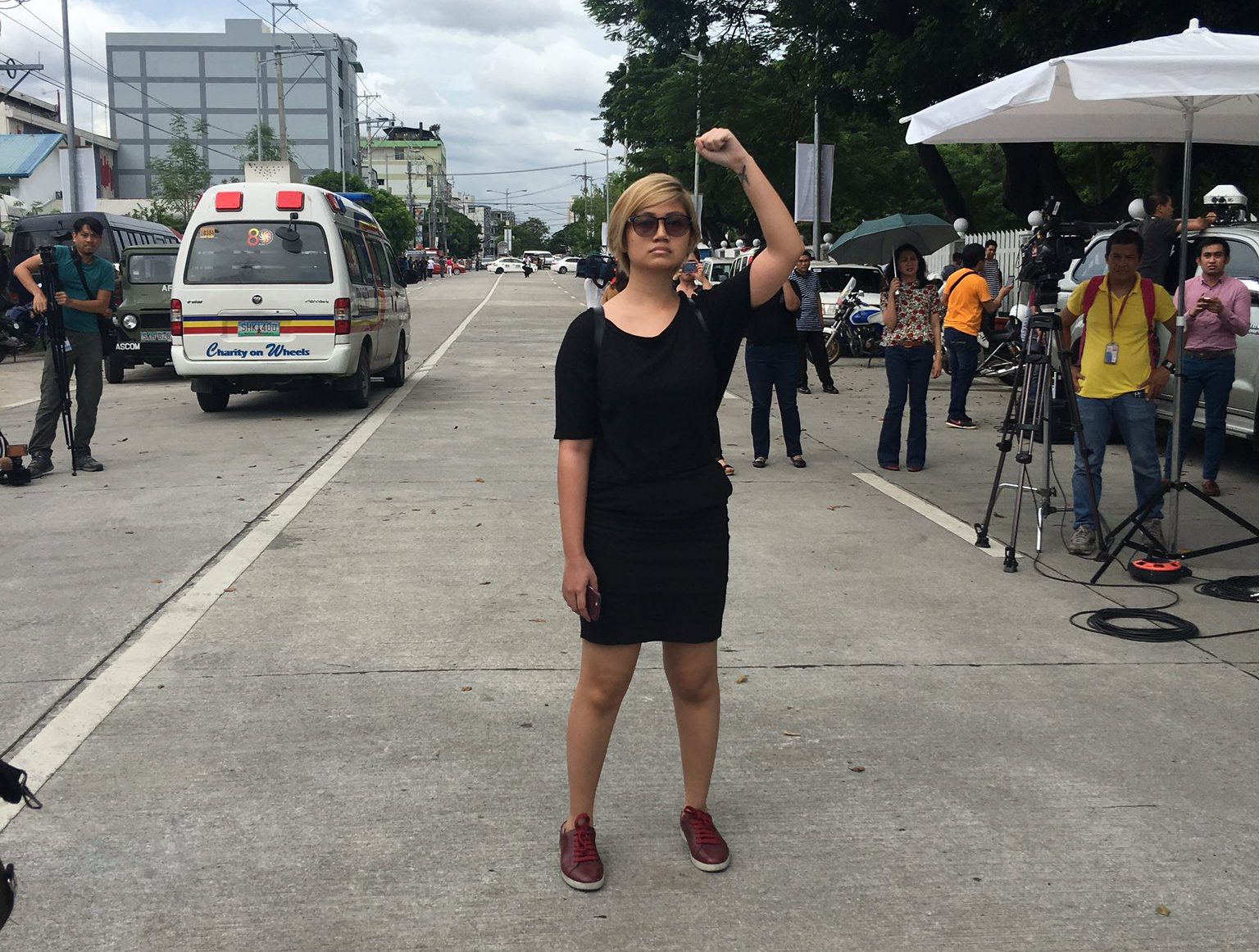 Meet The Girl Who Protested The Ninja Marcos Burial Solo This Morning