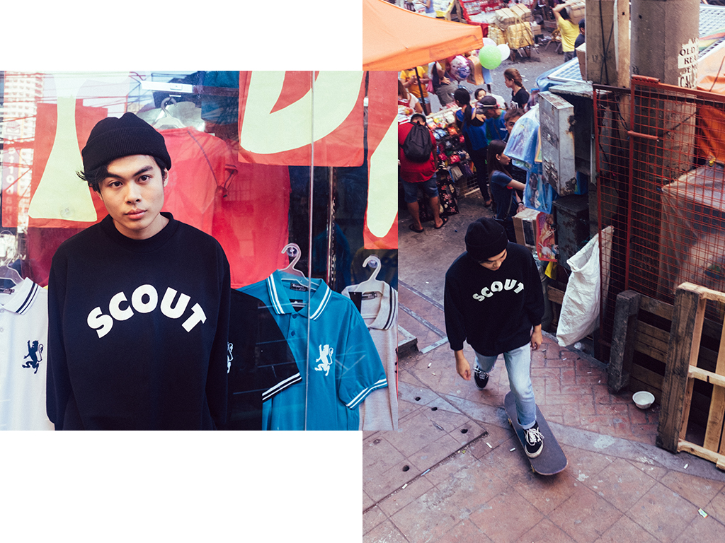 SCOUT LOGO RETRO COLLEGIATE SWEATER (BLACK)