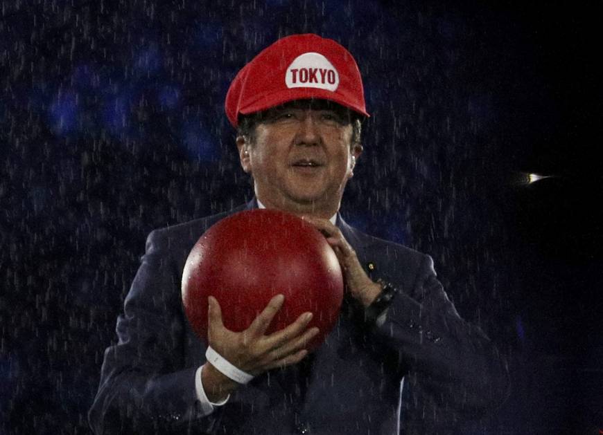 The Japanese Prime Minister Showed Up At Rio Via Super Mario Tunnel